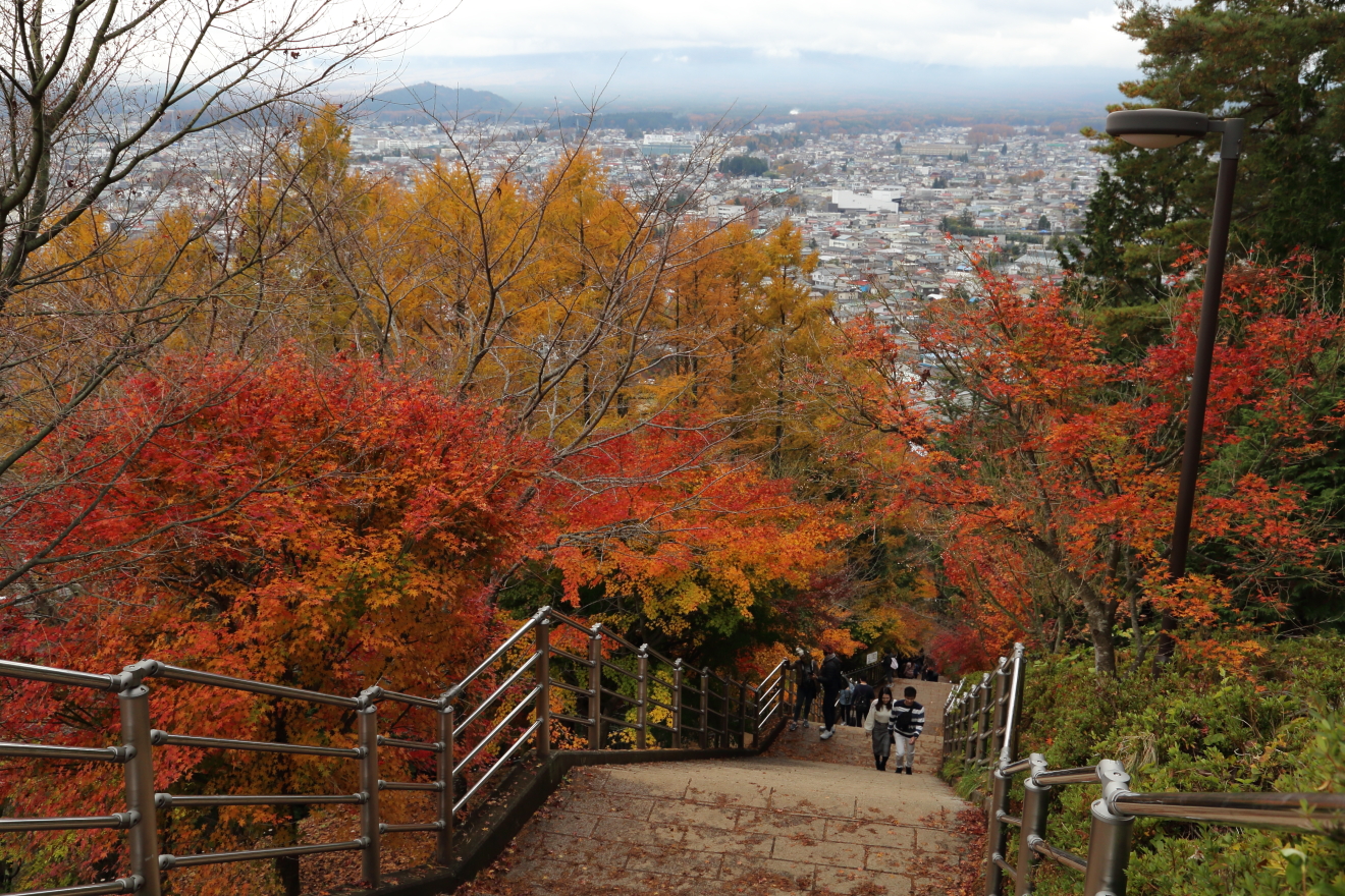 咲くや姫階段から見える富士吉田市街地