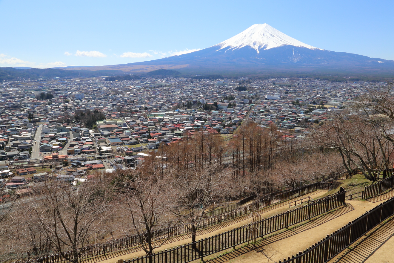新倉山浅間公園遊歩道からの富士山