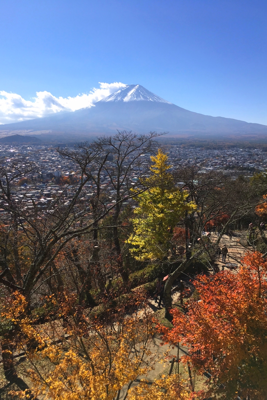 忠霊塔裏の展望台から見た富士山